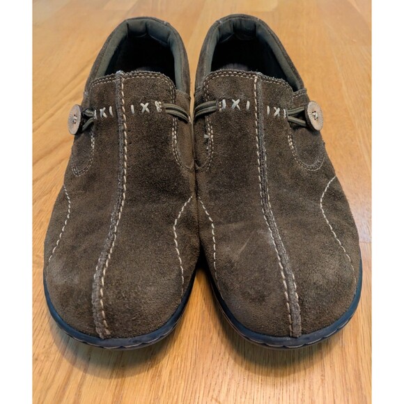 Clarks Women Bendables Sixty Delta Loafers Brown Suede Slip On Flat 7.5M - Picture 6 of 9